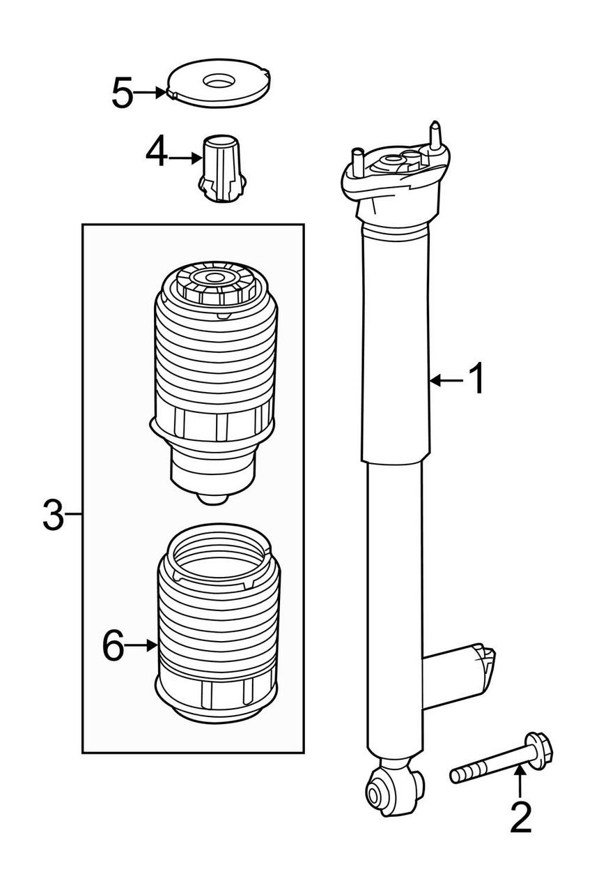 Mercedes Air Spring - Rear Driver Side 2123203925